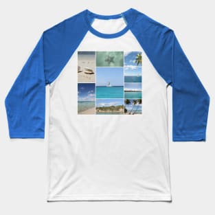 Isla Saona Caribbean Photo Collage Baseball T-Shirt